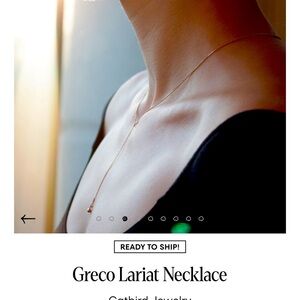 Catbird Gold Lariat Necklace in 14k yellow gold